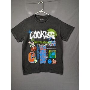 Cookies International Graphic T-Shirt Black Mens Small Streetwear Tee